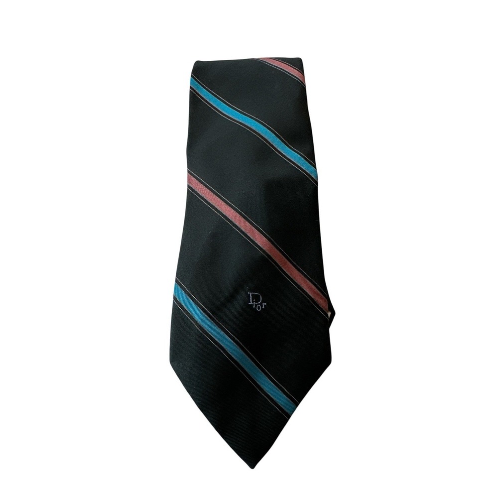 Christian Dior Monsieur Neck Tie Silk Blend Necktie Corpcore Office Money Design